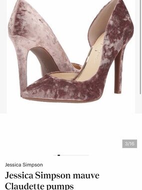 Jessica Simpson Blush-Mauve Velvet Pointed-Toe Pumps